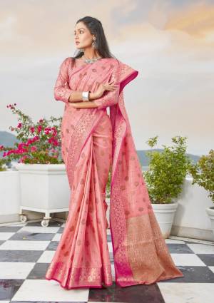 Beautiful Designer Weaving Jacquard Cotton Handloom Saree with Blouse