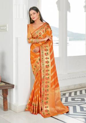 Exclusive Designer Weaving Jacquard Work Silk Saree with Blouse