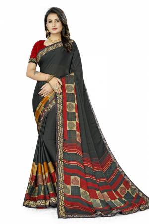 Beautiful Designer Weaving With Lace Work Rangoli Silk Saree with Blouse