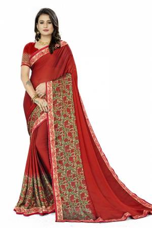 Exclusive Designer Weaving With Lace Work Rangoli Silk Saree with Blouse