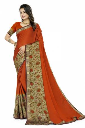 Exclusive Designer Weaving With Lace Work Rangoli Silk Saree with Blouse