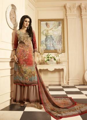 Designer Digital Printed Sorer Crepe unstitched dress material