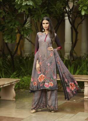 Latest Designer Digital Printed Faux Italian Crepe Unstitched Dress Material