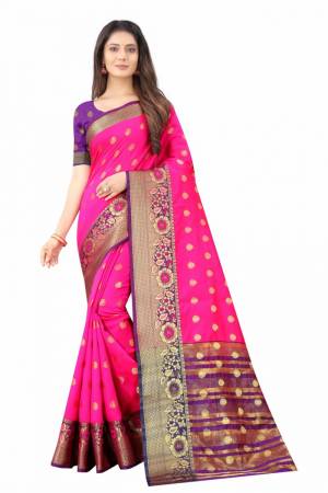 Latest Designer Weaving & Zari Work Kanjivaram Silk Saree with Blouse