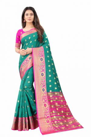 Latest Designer Weaving & Zari Work Kanjivaram Silk Saree with Blouse