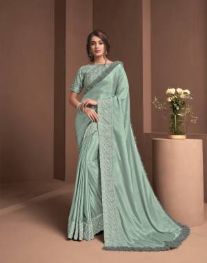 Exclusive Designer Heavy Work Silk Georgette Saree with Blouse