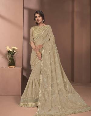 Exclusive Designer Heavy Work Tissue Saree with Blouse