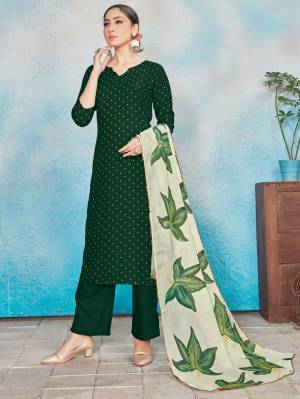 Beautiful Designer Foil Print Work Rayon Readymade Kurta Pant Dupatta