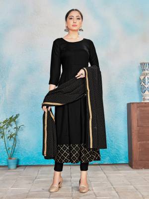 Beautiful Designer Foil Print Work Rayon Readymade Kurta Pant Dupatta