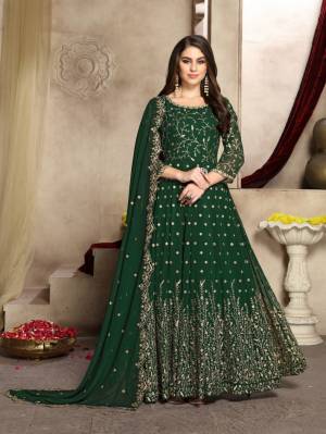 Exclusive Designer Embroidery Georgette Semi-Stitched Salwar Suit