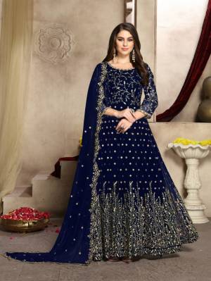 Exclusive Designer Embroidery Georgette Semi-Stitched Salwar Suit