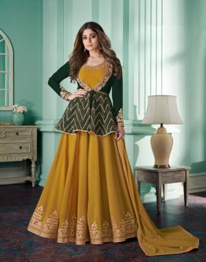 Beautifull Partywear Designer Long Gown Suit In Lovely Color