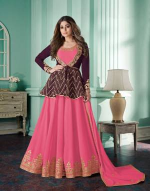 Beautifull Partywear Designer Long Gown Suit In Lovely Color