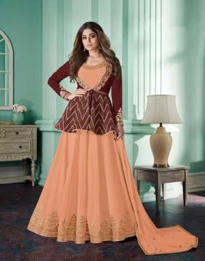 Beautifull Partywear Designer Long Gown Suit In Lovely Color