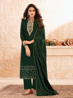 Green Faux georgette Embroidered Suit, Shantoon Pent with Faux Georgette Embroidery Work 4 Side Lace dupatta Get This Beautiful Self Design Patterns Gives Great Looks To This Latest Collection.This Collection is Suitable For Daily Wear, Office Wear And Also Use for Any Occasion.The Beauty Of This Ethnic Wear Collection. We Use High-Qulity Material To Make This Garments.