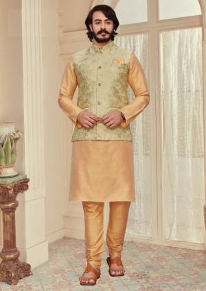   Traditional Kurta With Jacket And Bottom Collection