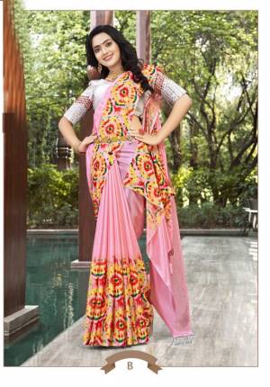 Most Beautifull Fancy Chinon Saree Is Here