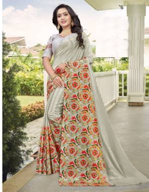 Most Beautifull Fancy Chinon Saree Is Here