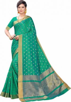 Soft Silk saree with beautiful weaving with Rich Pallu & GOLD ZARI Weawing  Border 