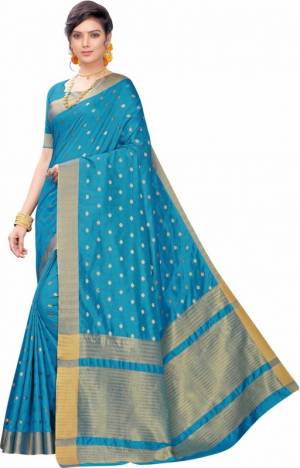 Soft Silk saree with beautiful weaving with Rich Pallu & GOLD ZARI Weawing  Border 