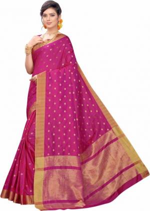 Soft Silk saree with beautiful weaving with Rich Pallu & GOLD ZARI Weawing  Border 