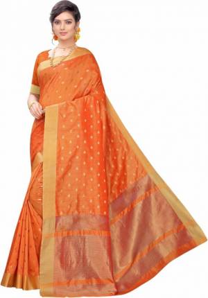 Soft Silk saree with beautiful weaving with Rich Pallu & GOLD ZARI Weawing  Border 