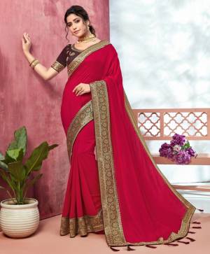 Attractive Vichitra Silk Saree Is Here