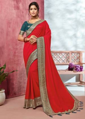 Attractive Vichitra Silk Saree Is Here