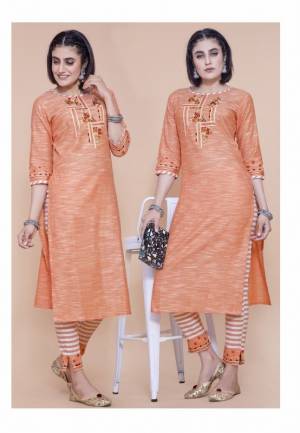 Ready To Wear Fancy Top And Bottom Come With Cotton Material With Embroidery Work