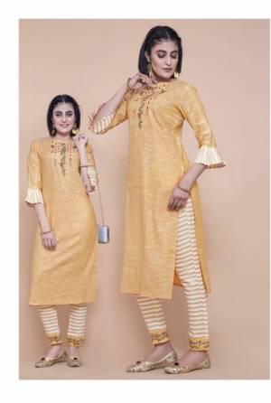 Ready To Wear Fancy Top And Bottom Come With Cotton Material With Embroidery Work