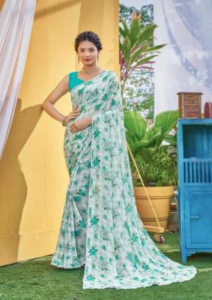 Beautifull Georgette Saree With Floral Print