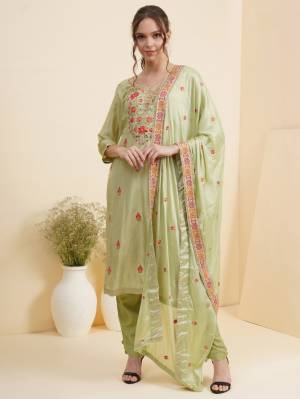 Exclusive Pure Silk Embroidered Dress Material