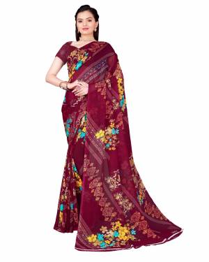 Georgette Fabricated Printed Saree is Here