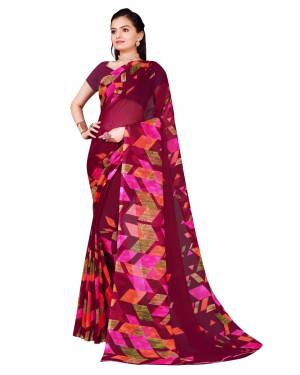 Georgette Fabricated Printed Saree is Here