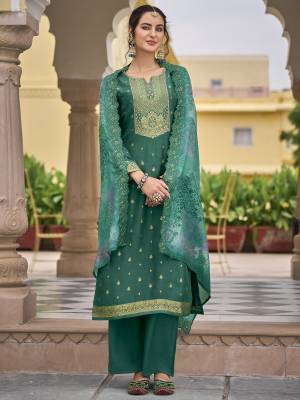 Exclusive Pure Silk Jacquard Embroidered Dress Material