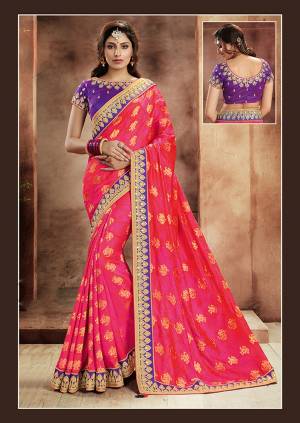 Inject glamour and vibrancy to the conventional saree. Brace it with a maangtika and small earrings for a precious look. 