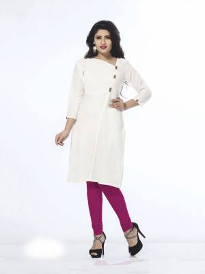 Simple, Elegant And Rich Looking Kurti Is Here In White Color. This Pretty Kurti Is Fabricated On Cotton. Its Available In Many Sizes And Also It Is Light Weight And Easy To Carry All Day Long.