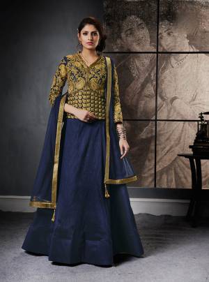 Enhance Your Personality Wearing This Designer Lehenga Choli In Navy Blue Color Paired With Navy Blue Colored Dupatta. Its Lehenga And Choli Are fabricated On Art Silk Paired With Net Fabricated Dupatta. Its Is Light Weight And Easy To Carry Throughout The Gala. Buy Now.