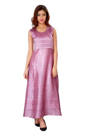 New Shade In Purple Is Here With This Readymade Gown In Lavendor Color Fabricated On Line Silk. Its Fabric Ensures Superb Comfort All Day Long. Buy Now.