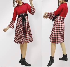 Grab This Yoke Patterned New And Unique Kurti In Red Color Fabricated On Cotton Beautified With Checks Prints. This Reaadymade Kurti Is Available In Many Sizes. Buy Now.