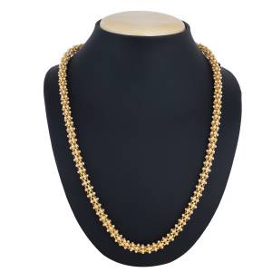 Simple, Rich And Elegant Looking Necklace Is Here In Golden Color Beautified With Pearl All Over It. This Pretty Necklace Can Be Used As Regular Wear OR Party Wear. Buy Now.