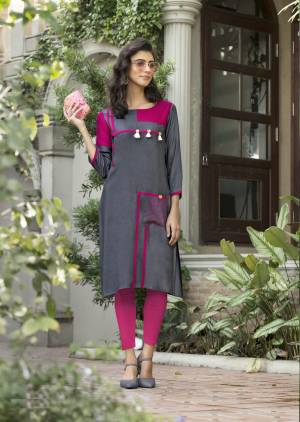 Simple And Elegant Looking Kurti And Color Is Here With This Grey Colored Readymade Kurti Fabricated On Rayon. This Kurti Is Light Weight , Soft Towards Skin And Also It Is Durable. Buy Now.