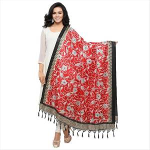 Complete Your Look By Wearing This Beautiful Dupatta In Red Color Fabricated On Cotton Art Silk Which Is Light Weight And Easy To Carry All Day Long.