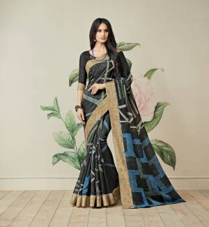 For A Bold And Beautiful Look, Grab This Saree In Black Color Paired With Black Colored Blouse. This Saree Is Fabricated On Jute Art Silk Paired With Art Silk Fabricated Blouse. Buy This Saree Now.