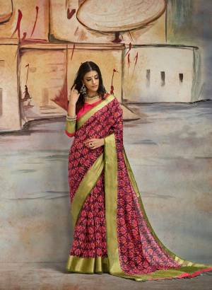 Adorn The Pretty Angelic Look Wearing This Saree In Red Color Paired With Red Colored Blouse. This Saree Is Fabricated On Nylon Art Silk Paired With Brocade Fabricated Blouse. Buy This Saree Now.