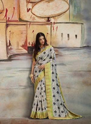Simple And Elegant Looking Saree Is Here In Pale Grey Color Paired With Pale Grey Colored Blouse. This Saree Is Fabricated On Nylon Art Silk Paired With Brocade Fabricated Blouse. It Is Light In Weight And Easy To Carry All Day Long.