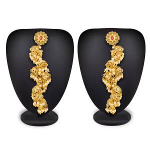 Lovely Earrings Set Is Here With A Very Unique Design With Multiple Jhumkas In One. This Pretty Designer Pair Will Earn You Lots Of Compliments From Onlookers.