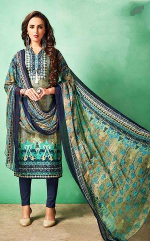 If Those Readymade Suit Does Not Lend You The Desired Comfort, Than Grab This Dress Material In Multi Colored Top Paired With Navy Blue Colored Bottom And Multi Colored Dupatta. This Cotton Based Dress Material IS Paired With Chiffon Dupatta. Get This This Stitched As Per Your Desired Fit And Comfort.
