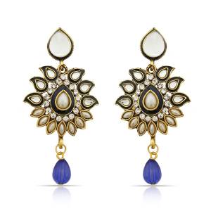 Add On More Beauty To Your Look With This Lovely Pair Of Earrings Which Can Be Paired with Same Or Any Contrasting Colored Traditional Attire. Buy This Lovely Pair Now.