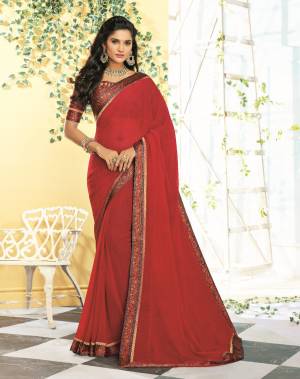 Shine Bright With This Saree In Maroon Color Paired With Maroon Colored Blouse. This Saree Is Fabricated On Georgette Paired With Satin Fabricated Blouse. It Is Beautified With Prints And Also It Is Light In Weight And Easy To Carry All Day Long.